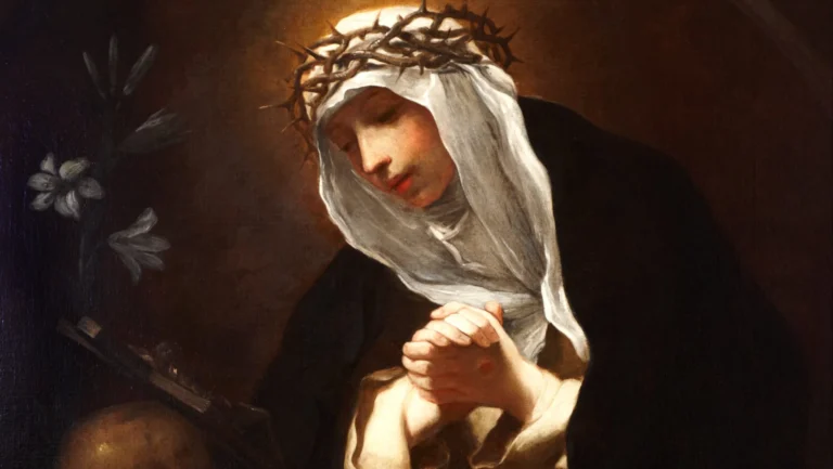 Printable Saint Catherine of Siena prayer card — Free Download
